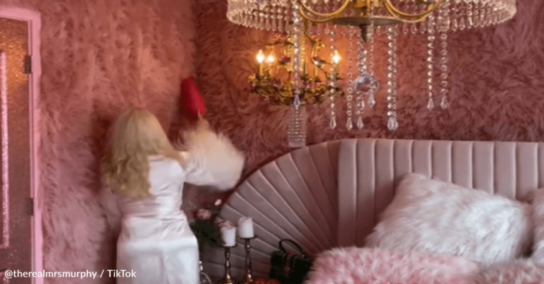 Designer Transforms Room Into Barbie-Inspired Suite With Floor-To-Ceiling Pink Shag Carpet