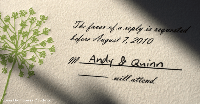 Why There’s An ‘M’ On Wedding RSVP Cards