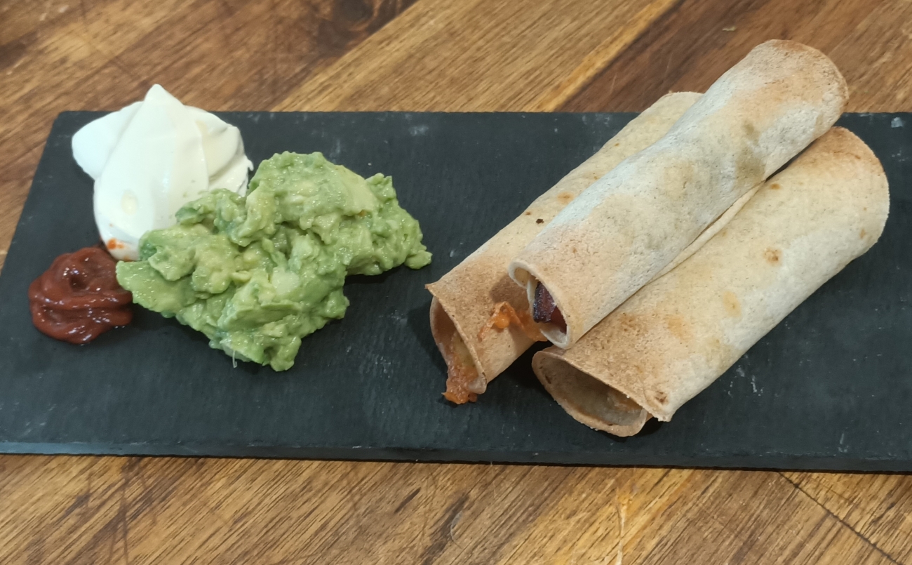 Plated Breakfast Taquitos Horizontal