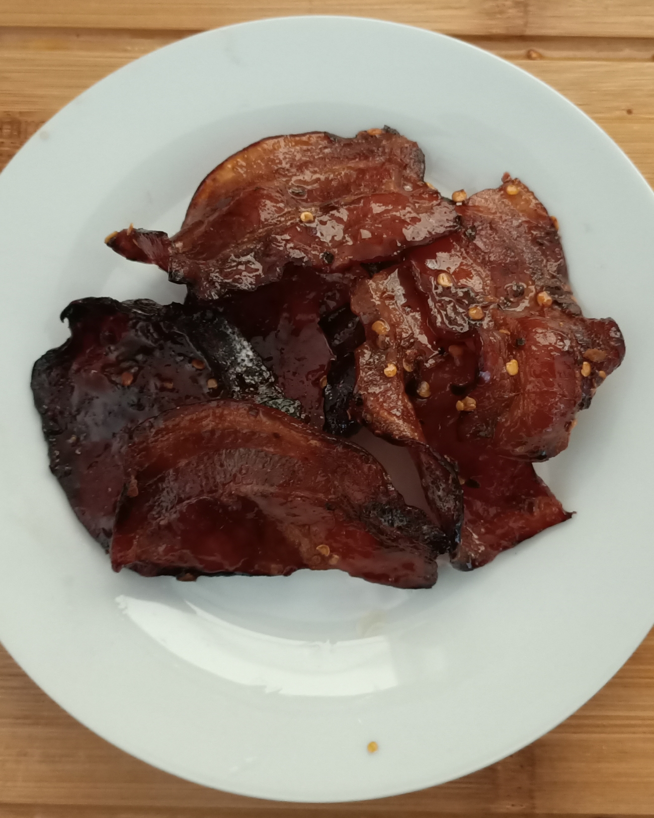 Plated Maple Candied Bacon Vert 2