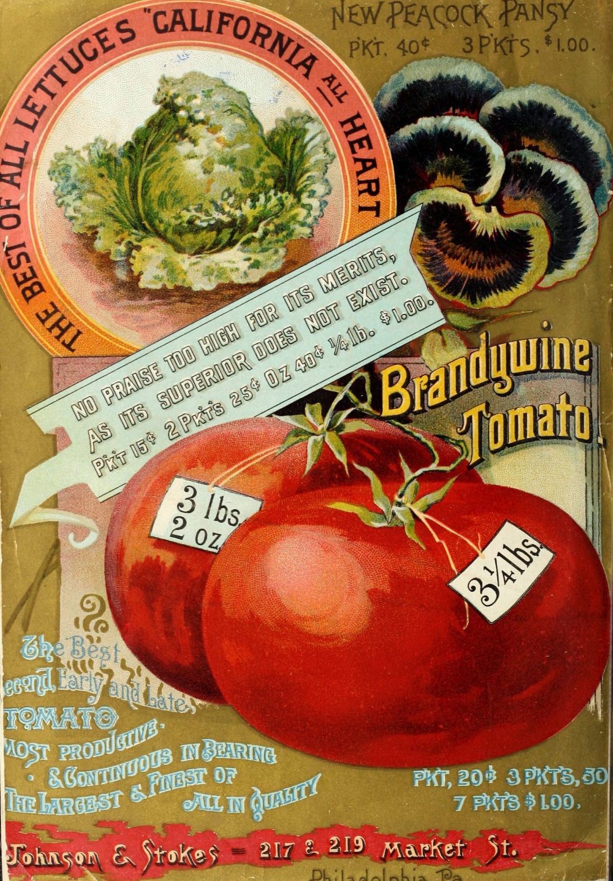 Brandywine tomatoes 1890 advertisement