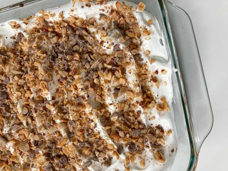 Toffee Butterscotch Poke Cake