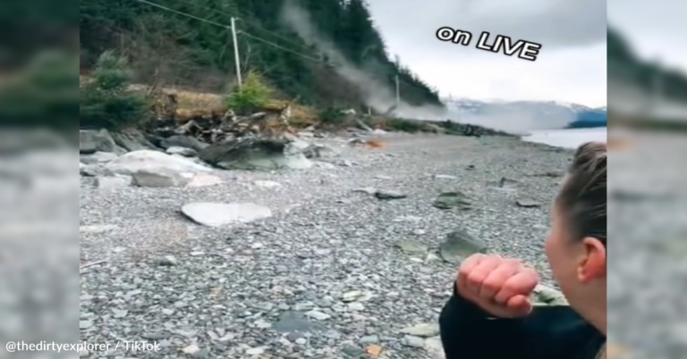 Woman Runs For Her Life After Hearing A Landslide Begin During Livestream