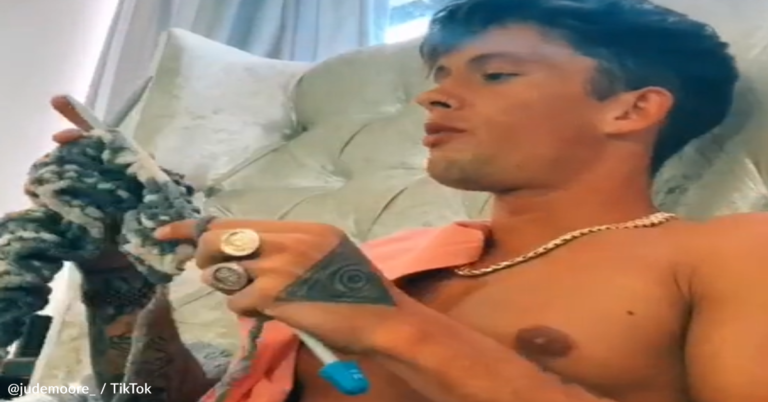 Tattooed Man Breaks Stereotypes With Impressive Knitting Skills