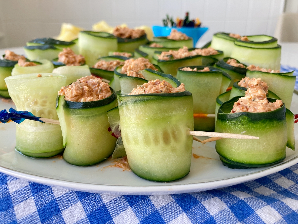 Cucumber Feta Rolls