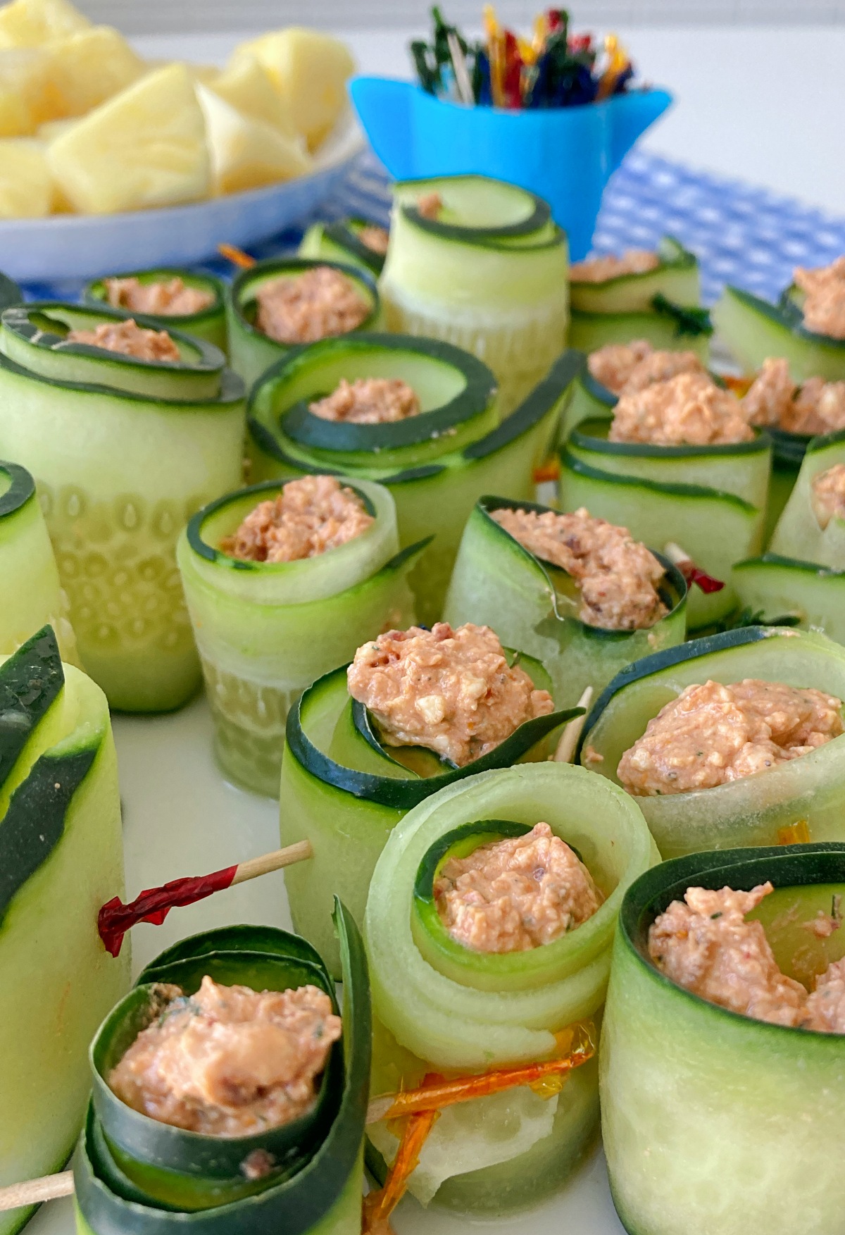 Cucumber Feta Rolls