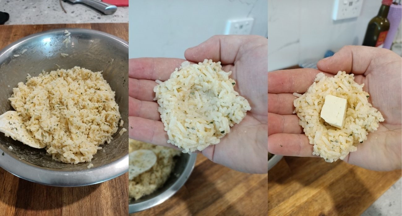 rice balls making of