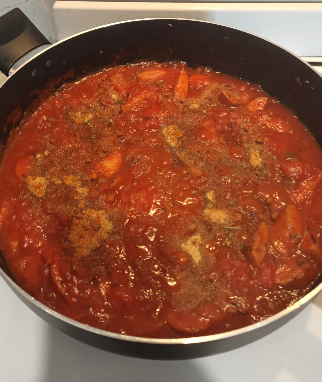 Add tomatoes and spices 1