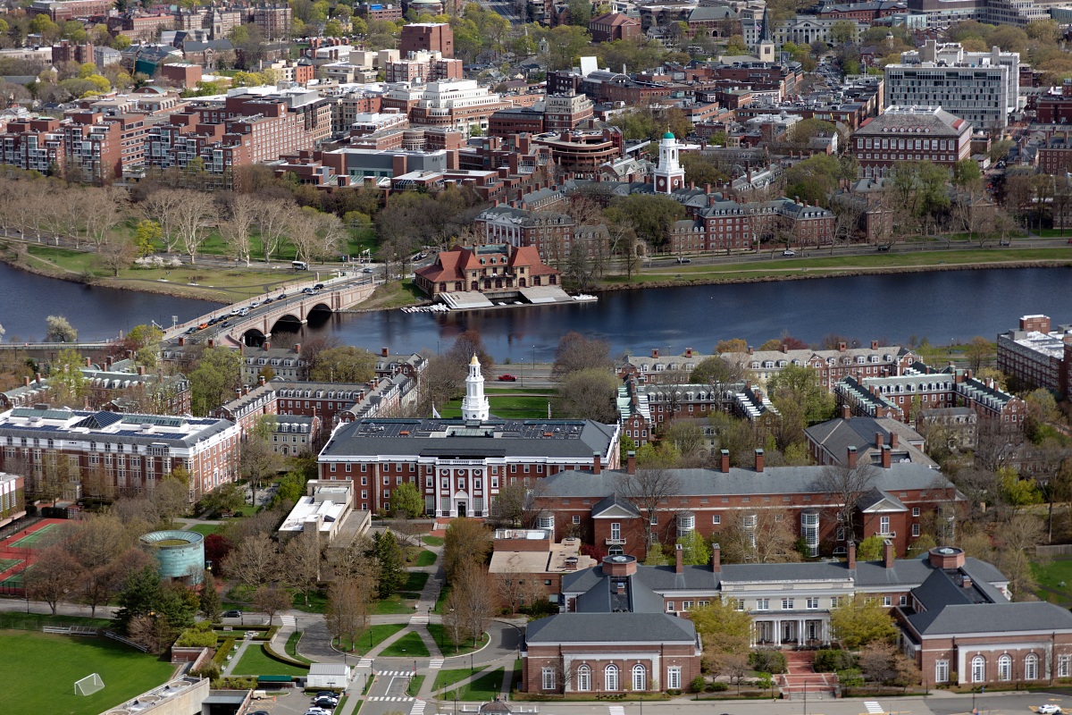 Harvard campus aerial view