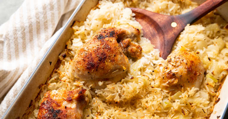 One-Pan Baked Chicken and Rice
