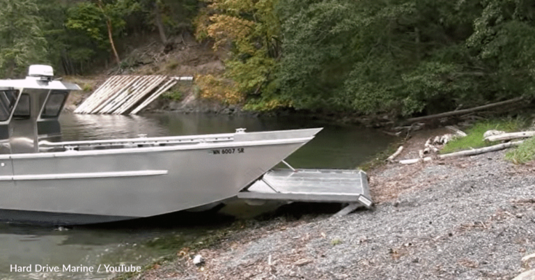 Boat Can ‘Walk’ Onto Land So Passengers Can Keep Their Feet Dry