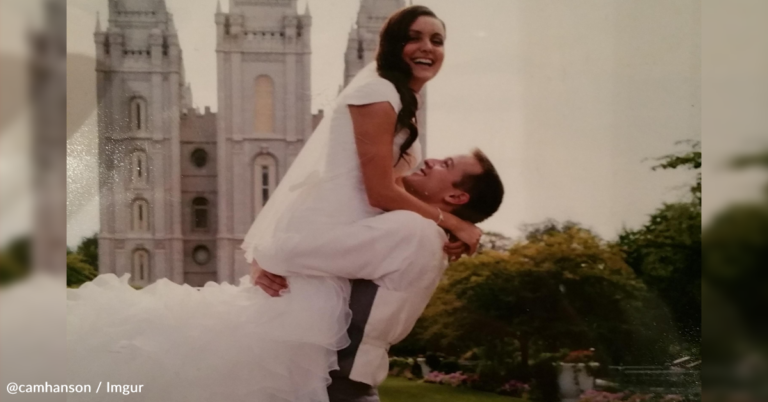 People Can’t Seem To Figure Out This Unusual Bride And Groom Optical Illusion