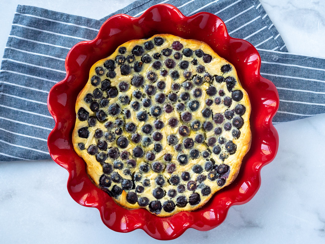 Easy Blueberry Almond Clafoutis