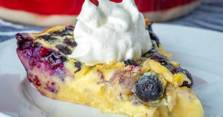 Easy Blueberry Almond Clafoutis
