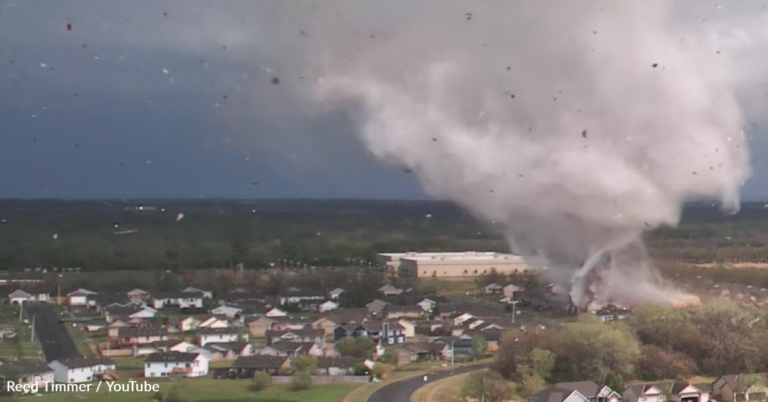 Drone Captures Devastating Tornado Touching Ground In Kansas