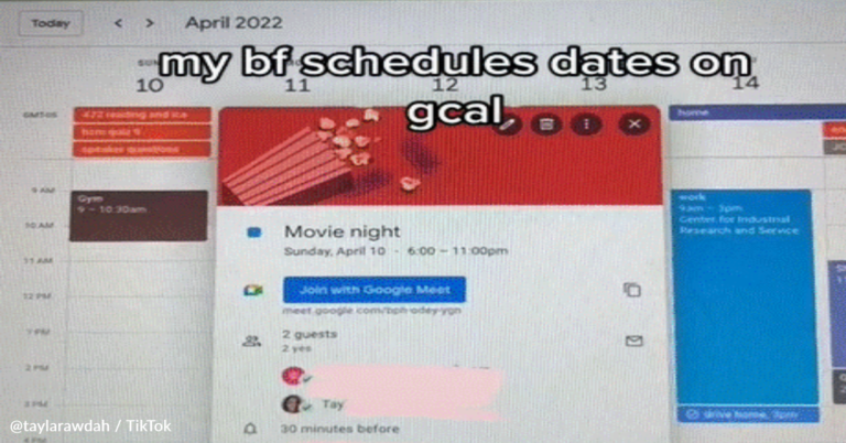 Boyfriend Schedules Dates On Google Calendar