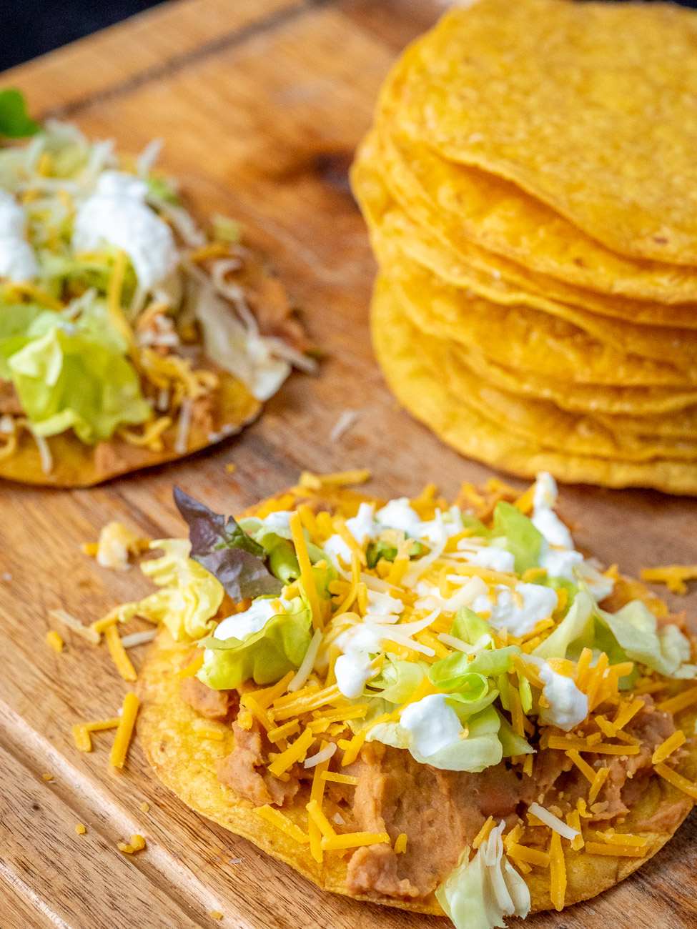 Russian Salad Tostadas - Guerrero Tortillas