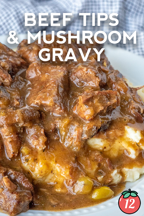 Slow Cooker Beef Tips with Mushroom Gravy