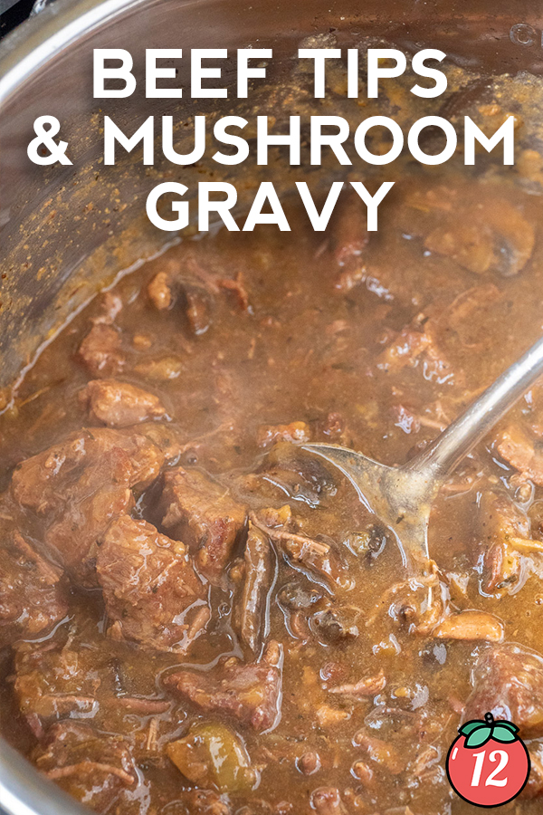 Slow Cooker Beef Tips with Mushroom Gravy