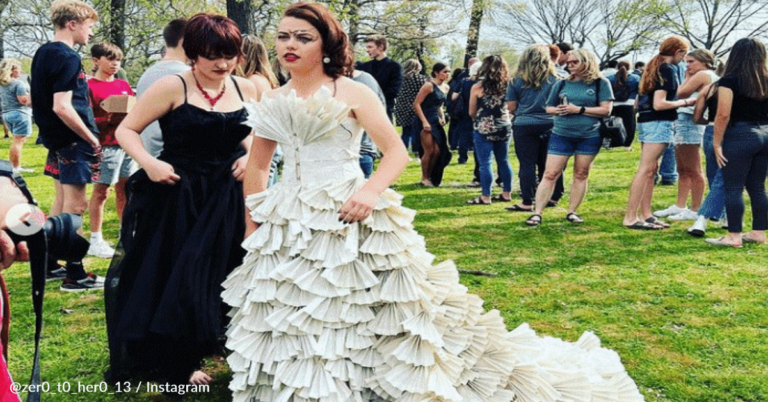 Teen Makes Prom Dress Out Of ‘Harry Potter’ Book Pages