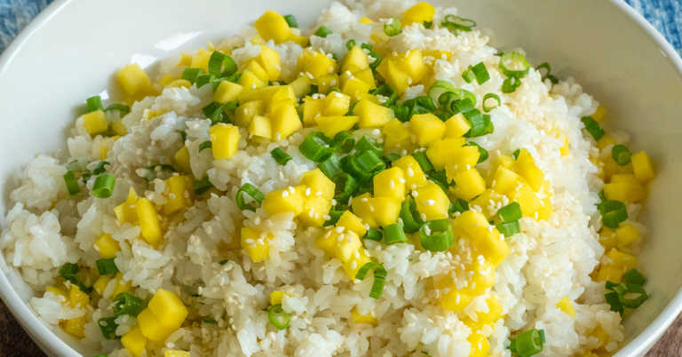 Coconut Mango Sushi Rice