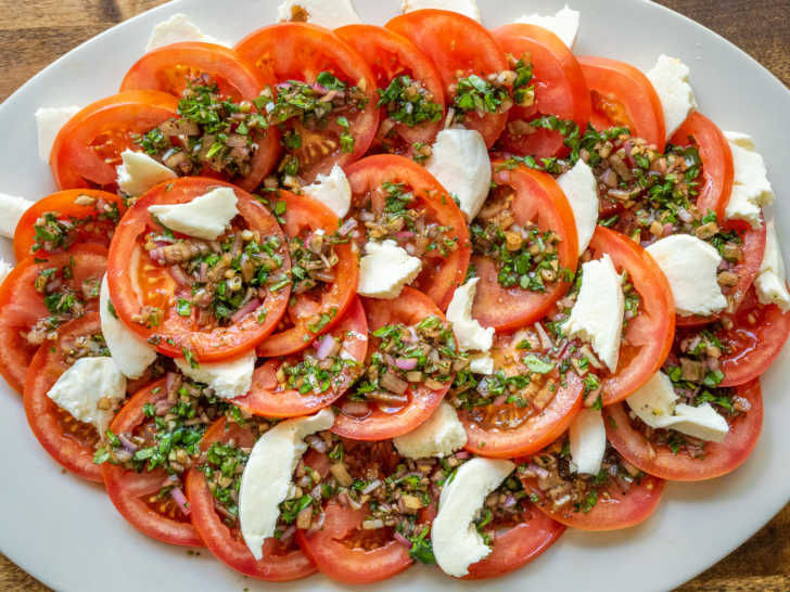 Eat-the-Rainbow Chopped Salad with Basil & Mozzarella