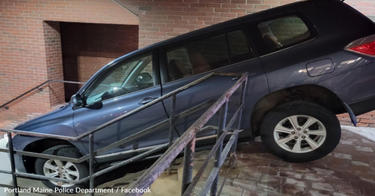 Woman Drives Down A Staircase While Following Her GPS