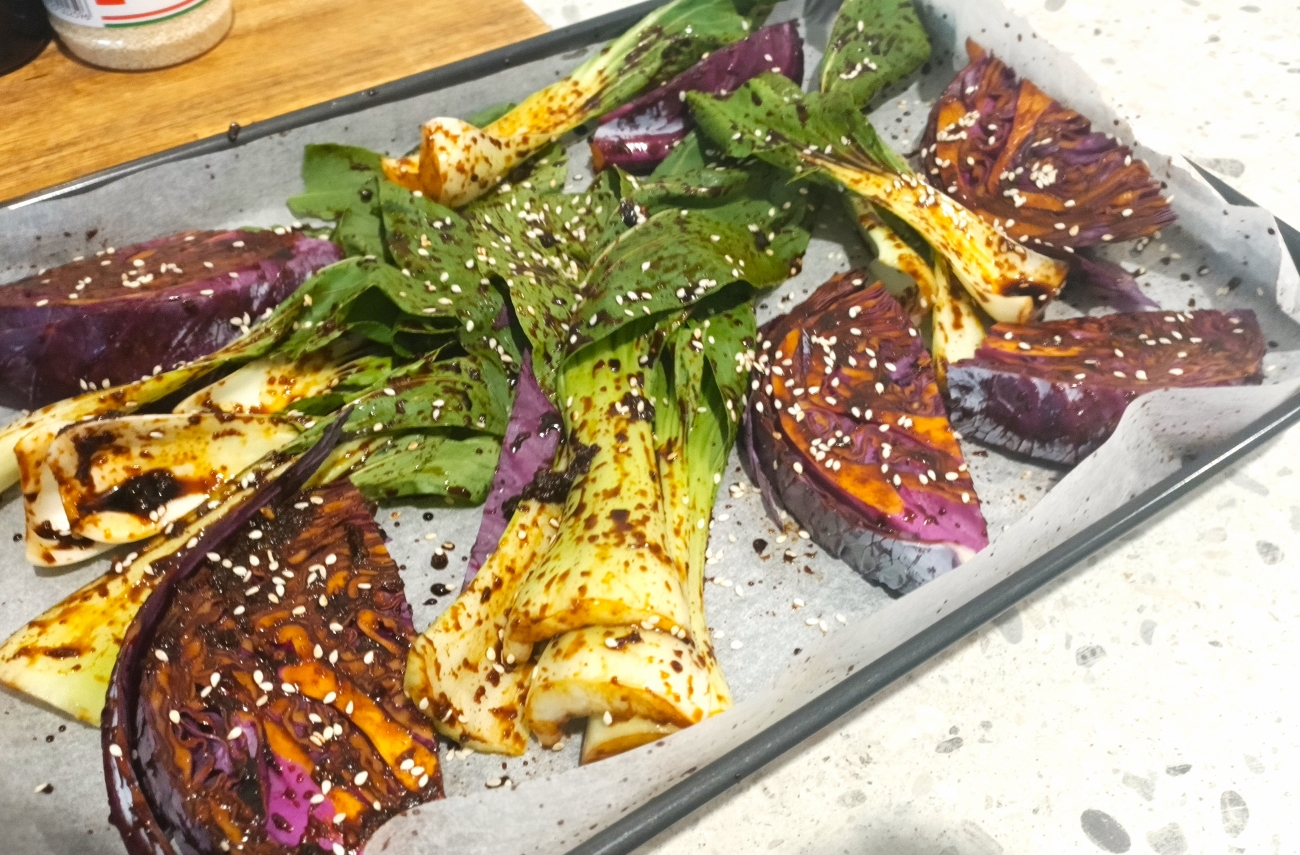 Sheet Pan Cabbage and Baby Pak Choi Horiztontal 1