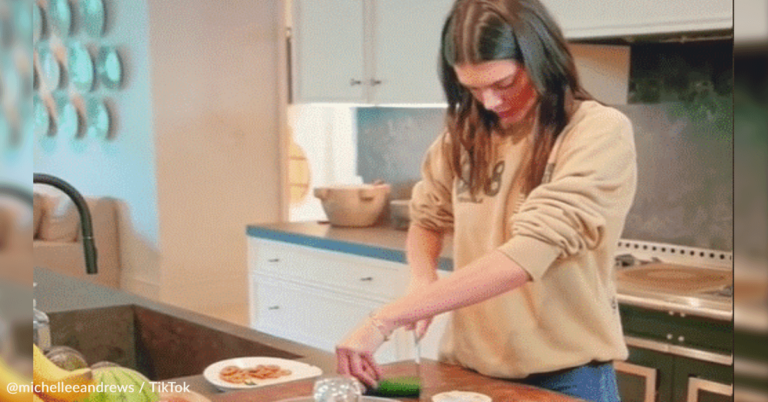 People Are Concerned Over The Way Kendall Jenner Cuts Cucumber