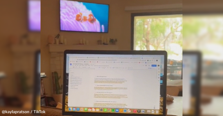 Woman Plays Kid Movies As ‘Emotional Support Noise’ During The Workday