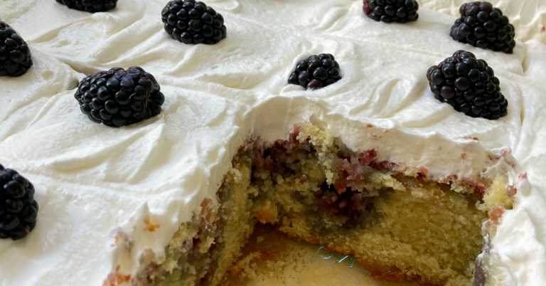 Blackberry Poke Cake