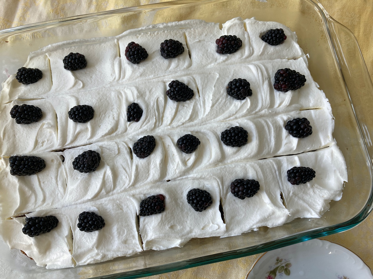 Blackberry Poke Cake 