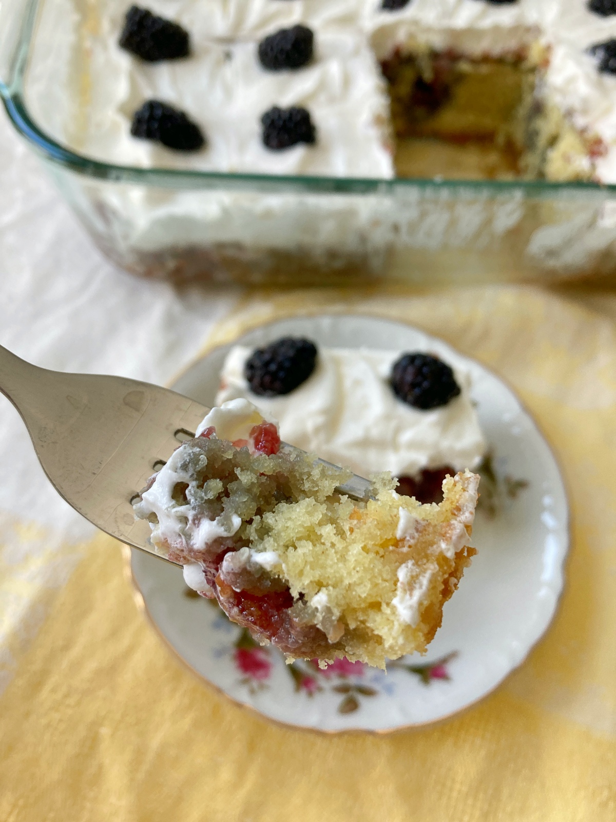 Blackberry Poke Cake 