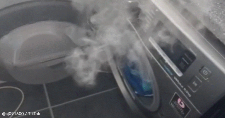 Man Issues Warning After His Washing Machine Fills With Smoke