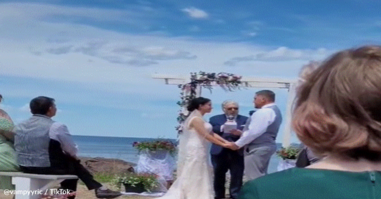 Woman Ruins A Wedding By Mowing Her Lawn During The Ceremony