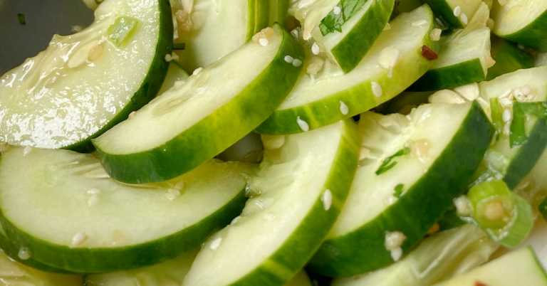 Chinese Cucumber Sesame Salad