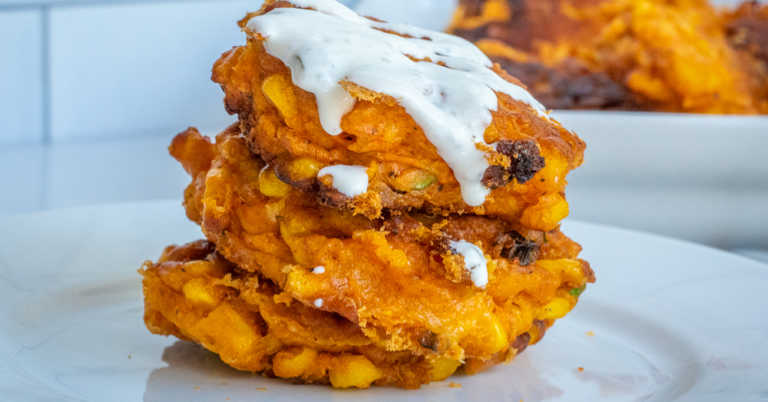 Cheesy Corn Fritters