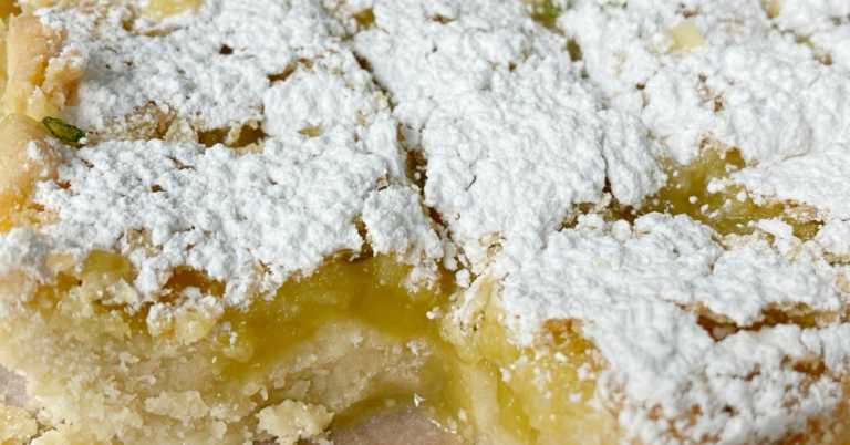 Key Lime Shortbread Bars