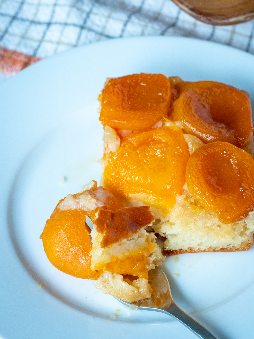 Peach and Apricot Moelleux Cake - French dessert recipe