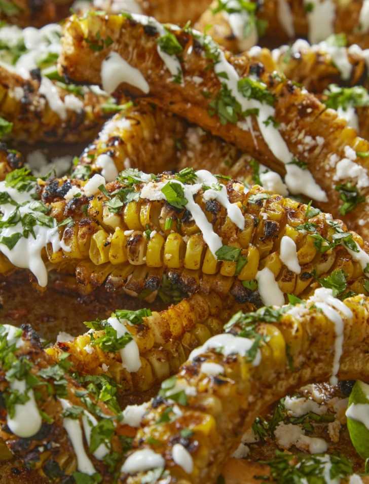 Sheet Pan BBQ Corn Ribs with Lime Crema | 12 Tomatoes