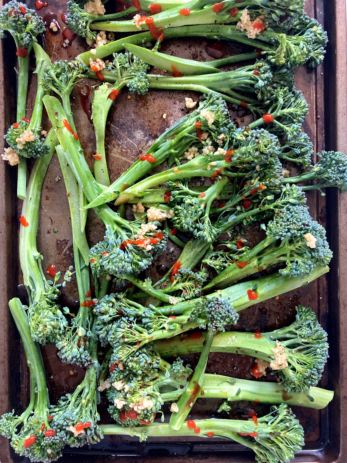 Spicy Sheet Pan Broccolini