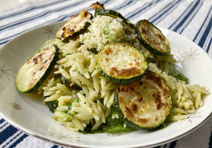 Roasted Zucchini Orzo 12 Tomatoes