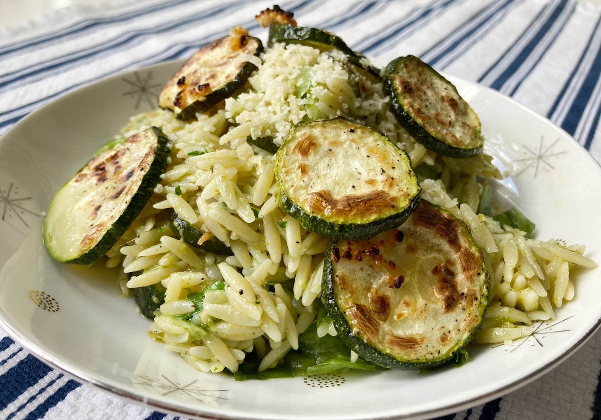 Roasted Zucchini Orzo