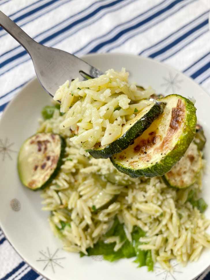 Roasted Zucchini Orzo 12 Tomatoes