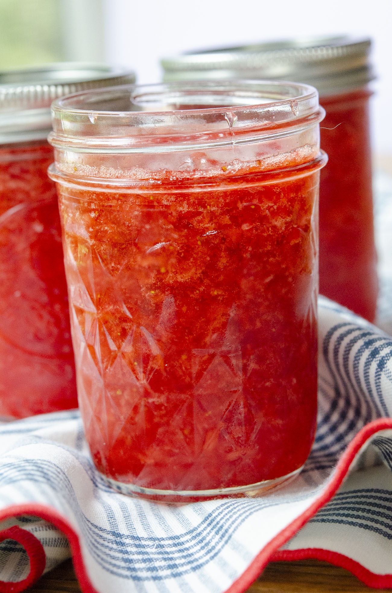 The Best Strawberry Freezer Jam (Low Sugar and No Cook)