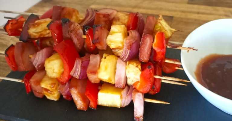 Sheet Pan Hawaiian Skewers