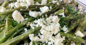 Broiled Asparagus with Feta