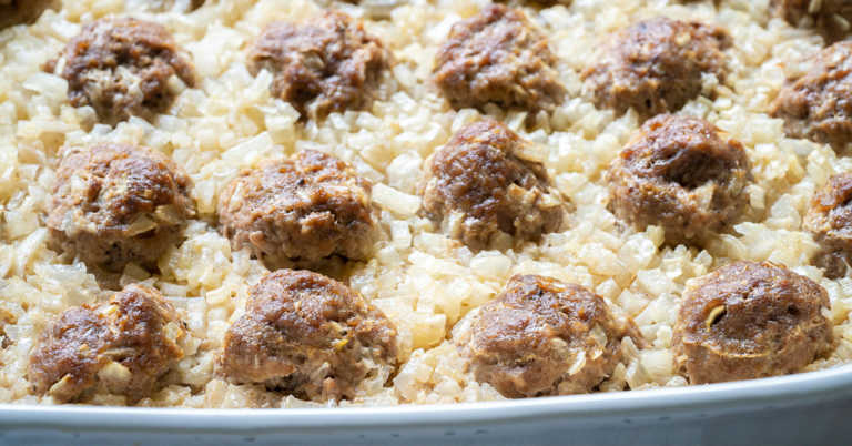 Baked Meatballs and Rice
