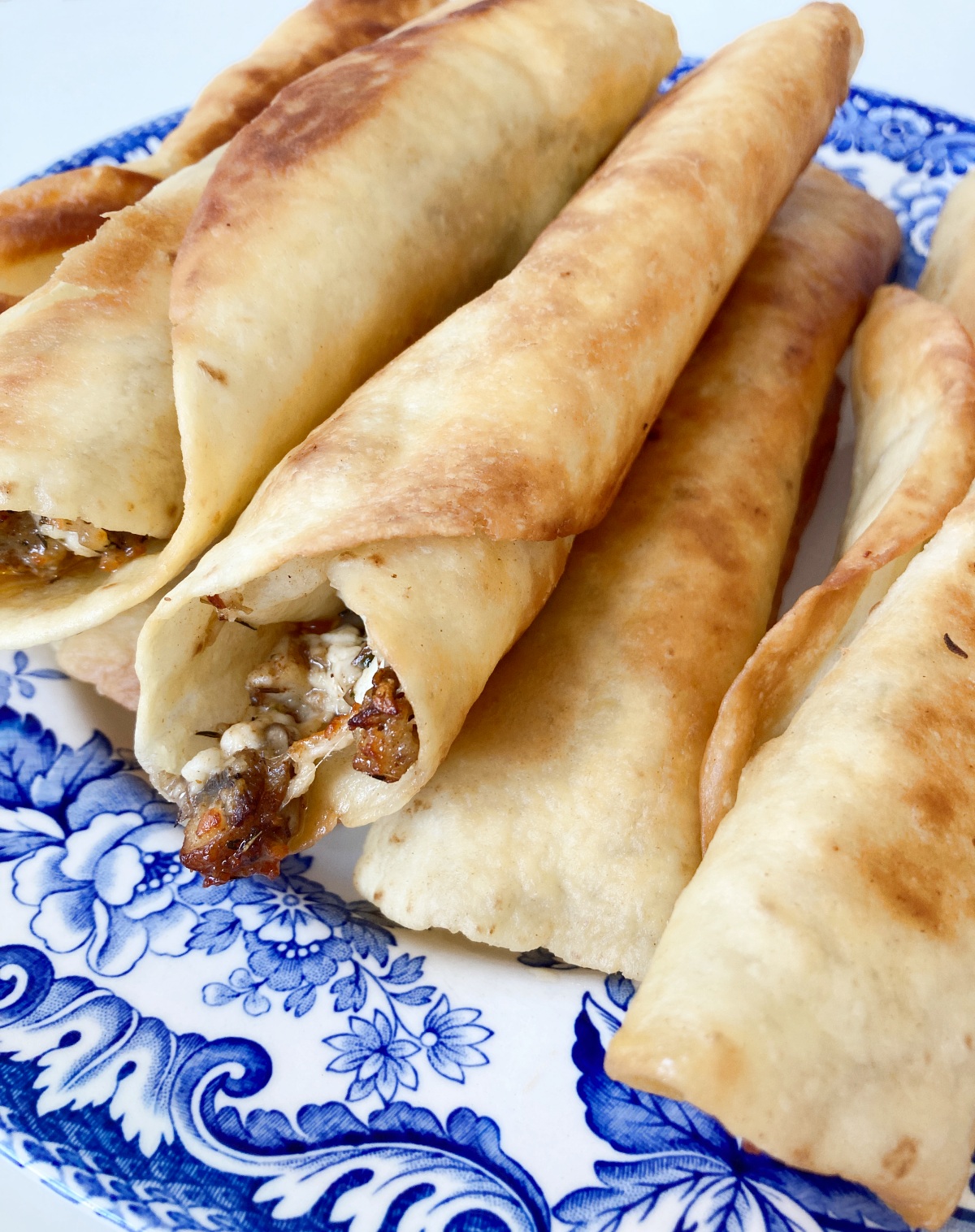 Mushroom Queso Taquitos