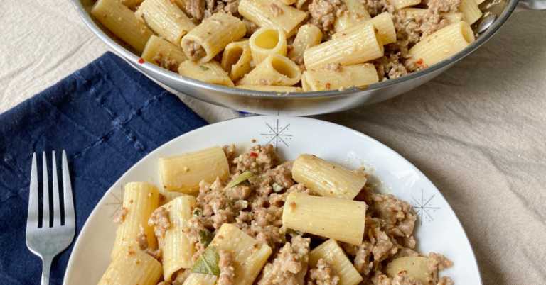 Mustard Sage Sausage Rigatoni